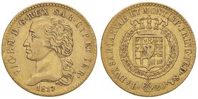 Vittorio Emanuele I (1814-1821) 20 Lire 1817 7 ribattuto su 6 - Nomisma 509 AU R
BB