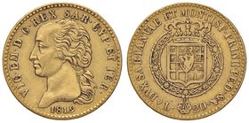Vittorio Emanuele I (1814-1821) 20 Lire 1818 - Nomisma 510; Pag. 6 AU R Modesti depositi
BB
