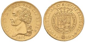 Vittorio Emanuele I (1814-1821) 20 Lire 1820 - Nomisma 512 AU R
BB/qSPL