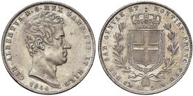 Carlo Alberto (1831-1849) 5 Lire 1844 G - Nomisma 697; Pag. 255 AG Il D/ da coni leggermente rugosi ma splendido esemplare
SPL/qFDC