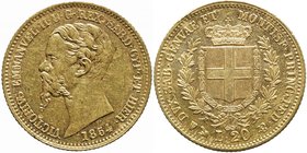 Vittorio Emanuele II (1849-1861) 20 Lire 1854 G - Nomisma 748 AU
SPL