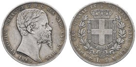 Vittorio Emanuele II (1849-1861) 5 Lire 1861 T - Nomisma 791; Pag. 390 AG RR Colpi al bordo
BB