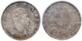 Vittorio Emanuele II (1861-1878) Lira 1867 M - Nomisma 915 AG In slab PCGS MS62. Fondi speculari
FDC