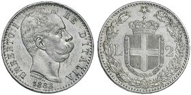 Umberto I (1878-1900) 2 Lire 1882 - Nomisma 995 AG
qFDC