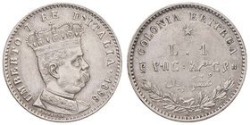 Umberto I (1878-1900) Eritrea - Lira 1896 - Nomisma 1043 AG RR Minimi colpetti al bordo
BB+