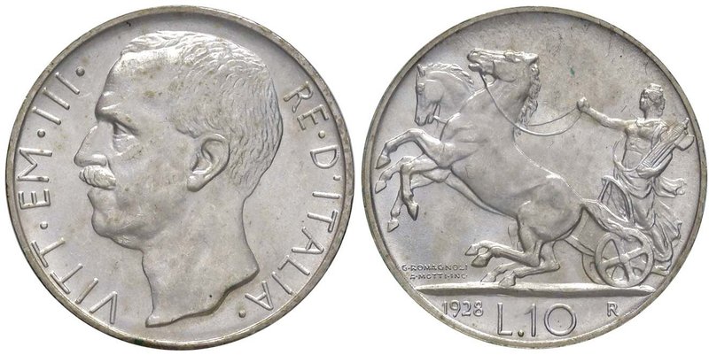 Vittorio Emanuele III (1900-1946) 10 Lire 1928* - Nomisma 1112; Pag. 693 AG Sigi...