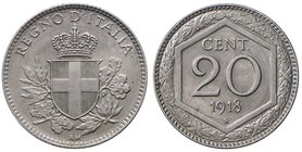 Vittorio Emanuele III (1900-1946) 20 Centesimi 1918 R - Nomisma 1290 NI
qFDC