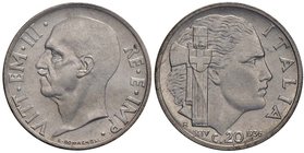 Vittorio Emanuele III (1900-1946) 20 Centesimi 1936 - Nomisma 1294 NI RR Sigillato FDC da Bazzoni
FDC