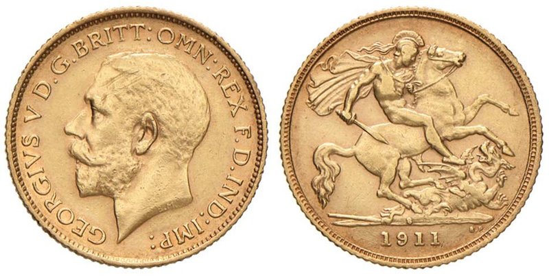 AUSTRALIA Giorgio V (1910-1936) Mezza sterlina 1911 S - Fr. 41 AU (g 4,00)
BB+/...