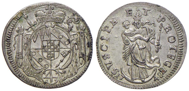 GERMANIA Würzburg - Anselm Franz von Ingelheim (1747-1749) 4 Kreuzer 1748 - KM 3...