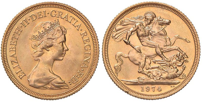 GRAN BRETAGNA Elisabetta (1952-) Sterlina 1974 - AU (g 7,98)
SPL+