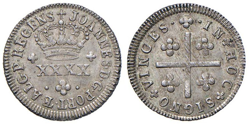 PORTOGALLO João Principe Regente (1799-1816) 1/2 Tostão - KM 311 AG (1,68) Graff...