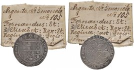 SPAGNA Fernando e Isabel (1474-1504) Real Burgos - AG (g 3,33) Con cartellino di vecchia raccolta
BB+