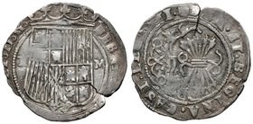 SPAGNA Fernando e Isabel (1474-1504) Real Toledo - Cal. 406 AG (g 3,37) Frattura di tondello
qBB