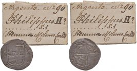 SPAGNA Filippo II (1556-1598) 1 Real s.d. Siviglia - Cal. 663? AG (g 3,17) Con cartellino di vecchia raccolta.
MB+