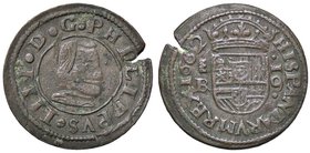SPAGNA Felipe IV (1621-1665) 16 Maravedis 1662 Segovia -AE (g 3,29)
BB