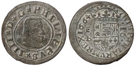 SPAGNA Felipe IV (1621-1665) 16 Maravedis 1664 Segovia BR -AE (g 4,42)
qSPL