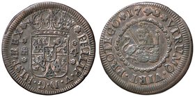 SPAGNA Felipe V (1700-1746) 4 Maravedis 1742 Segovia - Cal. 1993 AE (g 5,96)
qSPL