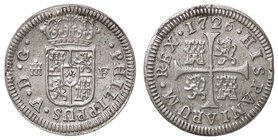 SPAGNA Felipe V (1700-1746) ½ Real 1726 Segovia F - Cal. 1921 AG (g 1,23)
SPL+