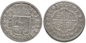 SPAGNA Felipe V (1700-1746) 2 Reales 1723 Segovia F - Cal. 1404 AG (g 6,11)
BB
