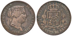 SPAGNA Isabella II (1833-1868) 25 Centimos 1864 - Cal. 599 CU (g 9,10)
BB