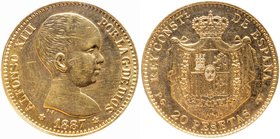 SPAGNA Alfonso XIII (1874-1885) 20 Pesetas 1887 (1962) - Fr. 345r AU Sigillato FDC da Numismatica Alex
FDC
