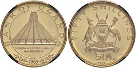 UGANDA 50 Shillings 1969 - Fr. 4; KM. 14 AU In slab RNGA PF66 “Namugongo Martyrs’ Shrine” 105807180
FS