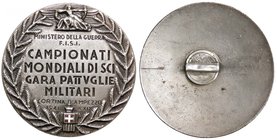 Medaglia Ministero della Guerra 1941 A. XIX Campionato mondiali di Sci a Cortina D’Ampezzo - Opus: Filippi - AG (g 24,81- Ø 43mm) RRR
SPL
