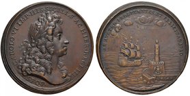 Anno 1720 - Carlo VI - Omaggio del Senato di Palermo a nomina del III re di Sicilia e Gerusalemme Bronzo - 44,5 mm - 32,32 gr. - R Opus: Antonio Trava...