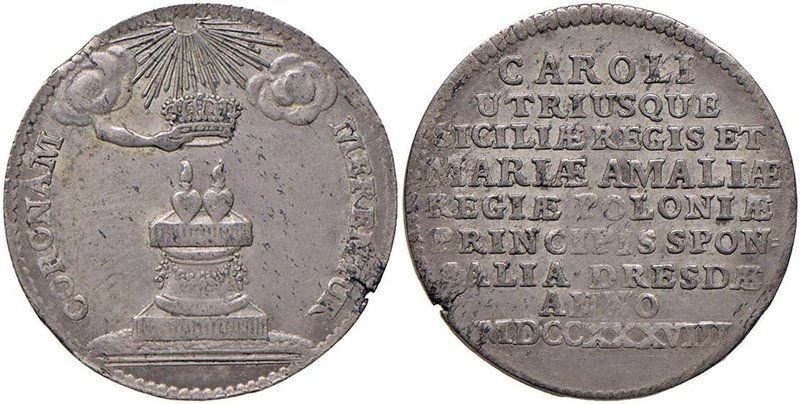 Anno 1738 - Nozze di Carlo di Borbone con Maria Amalia di Sassonia figlia di Fed...