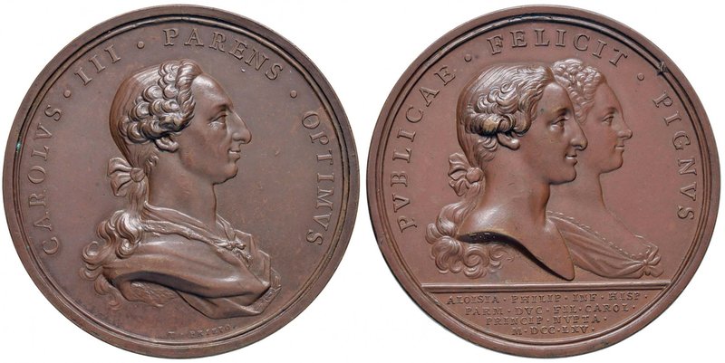 Anno 1765 - Carlo III - Per il matrimonio di Maria Luisa di Borbone-Parma con Le...