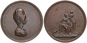 Anno 1784 - Medaglia commemorativa per Livia Doria Carafa Bronzo - 73,7 mm - 91,62 gr. - R2 - Opus: Bernardo Perger - D’Auria n. 41. Coniata a Napoli....