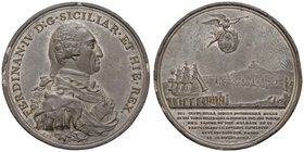 Anno 1799 - Per Re Ferdinando IV ristabilito sul trono dopo la sconfitta della Repubblica Napolitana Metallo bianco - 48,2 mm - 48,00 gr. - R - Opus: ...