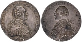 Anno 1799 (?) - Lamierino per Re Ferdinando IV ristabilito sul trono dopo la sconfitta della Repubblica Napolitana Argento fusione - 44,7 mm - 6,45 gr...