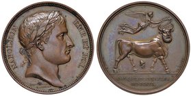 Anno 1806 - L’imperatore Napoleone conquista il regno di Napoli Bronzo - 40,4 mm - 32,20 gr. - R - Opus: Jean Pierre Droz - Nicolas Gui Antoine Brenet...