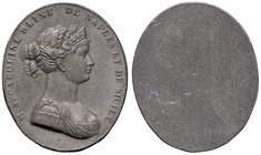 Anno 1808 - In onore di Carolina Murat Metallo bianco - 37,2 x 31,2 mm - 12,69 gr. - R4 - Coniata a Parigi. Al dritto: M . A . CAROLINE REINE DE NAPLE...