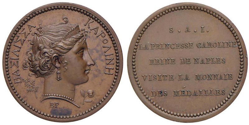 Anno 1808 - In onore di Carolina Murat - Visita alla zecca di Parigi Bronzo - 22...