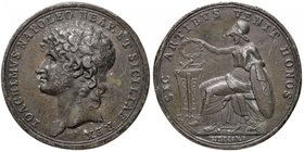 Anno 1811 - Per premio alle esposizioni di Belle Arti e delle Manifatture Piombo ramato - 41,8 mm - 54,61 gr. - R - D’Auria n. 93 - Ricciardi n. 86 - ...