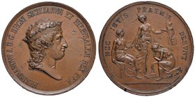 Anno 1818 - Per Premiazione agli Artisti Bronzo - 58 mm - 65,20 gr. - R2 (R3) - Opus: Vincenzo Catenacci - D’Auria n. 134 - Ricciardi n. 132. Coniata ...