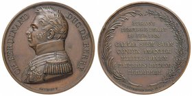 Anno 1820 - KX/0087 Conservazione: SPL Maria Carolina di Borbone, per la morte del Duca di Berry Bronzo - 41 mm - 38,59 gr. - R - Opus: Gayrard Raymon...