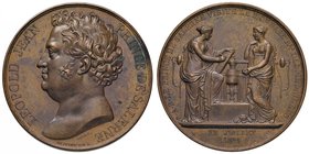 Anno 1825 - Per la visita del Principe di Salerno alla zecca di Parigi Bronzo - 40,8 mm - 33,54 gr. - R - Opus: Jean-Jacques Barre - D’Auria n. 148 - ...