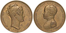 Anno 1827 - Per l’ammissione nell’esercito del figlio della Principessa Maria Carolina di Borbone, Duchessa di Berry Bronzo dorato - 50,8 mm - 63,00 g...