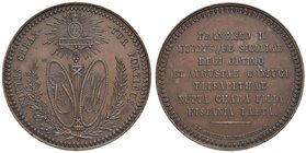 Anno 1829 - Per le nozze della Principessa Maria Cristina di Borbone con Ferdinando VII di Spagna Bronzo - 40 mm - 32,62 gr. - R4 - D’Auria n. 152 - R...
