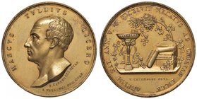 Anno 1830 - Gli uomini illustri del Regno delle Due Sicilie - MARCO TULLIO CICERONE Bronzo dorato - 40,6 mm - 39,65 gr.- R2 - Opus: Vincenzo Catenacci...