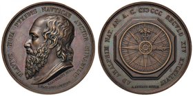 Anno 1830 - Gli uomini illustri del Regno delle Due Sicilie - Flavio Gioia Bronzo - 40,6 mm - 47,00 gr. - C (NC) - Opus: Vincenzo Catenacci e Achille ...