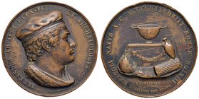 Anno 1834 - Gli uomini illustri del Regno delle Due Sicilie - Alessandro d’Alessandro Bronzo - 40,4 mm - 45,25 gr. - C - Opus: Vincenzo Catenacci e Ac...