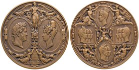 Anno 1833 (postuma 1880) - Luigi Filippo I - Per la visita della famiglia reale alla Zecca di Parigi Bronzo - 79,3 mm - 200,30 gr. - R - Opus: Jean Ja...