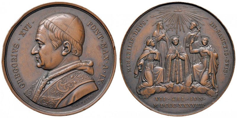 Anno 1839 - Gregorio XVI - Medaglia annuale coniata il 29.06.1839, a ricordo del...