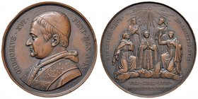Anno 1839 - Gregorio XVI - Medaglia annuale coniata il 29.06.1839, a ricordo della cerimonia di canonizzazione di cinque santi Bronzo - 44,2 mm - 33,6...
