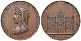 Anno 1841 - Maria Cristina di Borbone - Per l’inumazione di Carlo Felice Bronzo - 55,8 mm - 86,00 gr. - R - Opus: Giuseppe Galeazzi - Ricciardi n. 173...